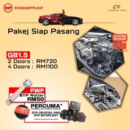 Pakej Siap Pasang STP untuk Pintu Kereta | 2 Pintu / 4 Pintu / Trunk (Bonnet) STP GB1.5 2-lapis**Tia