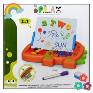 PLAY Dinosaur Drawing White Board Write N' Draw Magnetic Learning Case Kids Multifunction Learning B