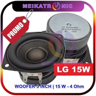 (hdk01) mini speaker woofer 3 inch 15w 4 ohm | subwoofer lg bass 78 mm