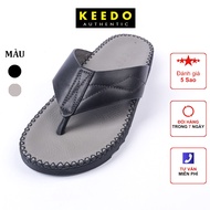 KEEDO TN-C31 premium genuine cowhide men's flip-flops