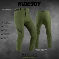 RACE1.2 GREEN ARMY - men's MTB sports bicycle pants non padding Enduro Downhill Gravel Hiking free R