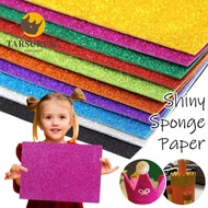 TARSURESG Glitter Foam Paper, Flash Colorful Self-adhesive Handmade Paper,  EVA A4 Cardstock Decorat