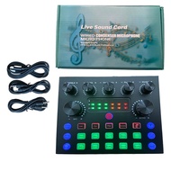 Live SoundCard V8S Terbaru Profesional Live Karaoke Bluethooth Audio