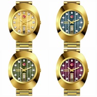 RADO Diastar Original นาฬิกาข้อมือ Automatic หน้าปัดลายดาว R12413503 (สีทอง) R12413523 (สีน้ำเงิน) R12413533 (สีเขึยว) R12413573 (สีม่วง) (พลอย 11 เม็ด ขนาด 35 mm.)