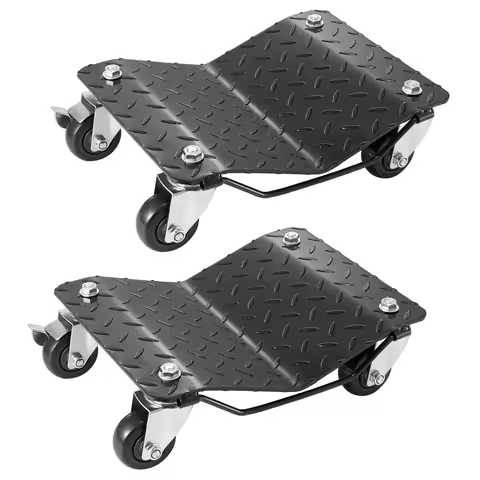 SucceBuy Car Tire Wheel Trolley Dollies 2/4PCS 1500lb Weight Capacity Vehicle Skate Moving Tire with