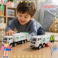 CAMELLI Garbage Truck Toy, Plastic Simulation Recycling Sanitation Vehicle, Interactive Model Toy Ca