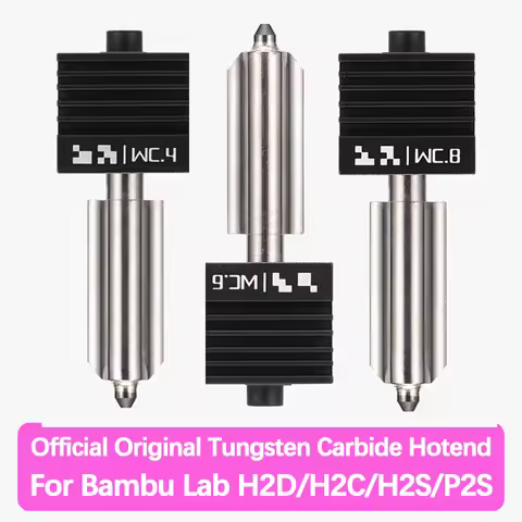 Original 0.4/0.6/0.8mm Tungsten Carbide Hotend For Bambu Lab H2D/H2C/H2S/X2D/P2S Official Print Head