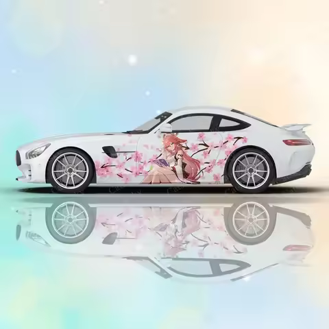 Yae Miko Anime Genshin Impact Car Body Stickers Anime Itasha Car-Side Decal Sticker Car Body Sticker