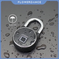 2023 New Tuya Smart Fingerprint Padlock App Control Bluetooth Travel Fingerprint Lock Usb Rechargeable T Shape Wifi Smart Door Padlock flower