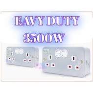 SOCKET METAL 13AMP 15A Metal Clad Switched Socket BESI DOUBLE SWITCH SOCKET / DOUBLE METAL CLAD GOOD