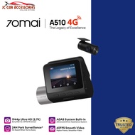 70mai A510 Dash Cam Dual Vision Car Recorder with GPS ADAS [Add-On 4G Hardwire Kits]