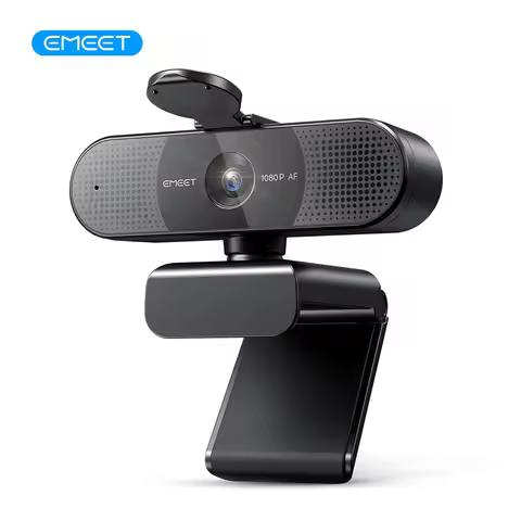 EMEET 1080P/2K Webcam, FHD USB Webcam for PC/Computer, PDAF Auto Focus, Dual Mics, Video Camera for 