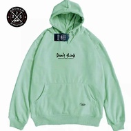 Hoodie Pria Wanita Distro Cotton Fleece Premium Hodie Cewek Cowok Warna Sage