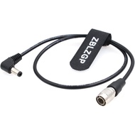 Right Angle 2.5 DC to Hirose 4 Pin Male Power Cable for Zoom F8 / Zoom F4 / Sound Devices/Blackmagic