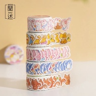 100 Pcs/Roll Kawaii Cartoon Dot Washi Tape Cute Hamster