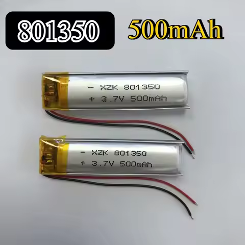 1-20pcs 3.7V 801350 Li-Polymer Lithium Battery 500mAh Rechargeable Battery For Small Fan Electric To