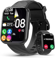 Kumi Smart Watch for Men Women, 1.96" Smartwatch for Android iOS (Answer/Make Call), Heart Rate/SpO2