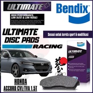 Bendix Ultimate Front  Rear  Brake Pad - Honda Accord CV1/TVA 1.5T DB1206 ULT DB2610 ULT