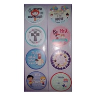 8 Christian Circle Stickers