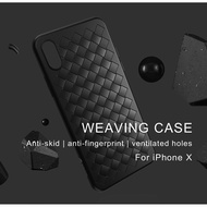 Wsken Weaving Soft Case For Apple Iphone X / Apple Iphone 10 / Apple Iphone Ten Red