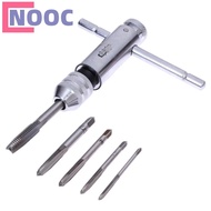 【NOOC】Adjustable T-Handle Ratchet Tap Wrench / 5pcs M3-M8 Metric Machine Screw Tap
