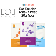 the SAEM Bio Solution Facial Mask Sheet 20g 1pcs(Firming Collagen,Hyaluronic Acid,Nourishing Peptide)
