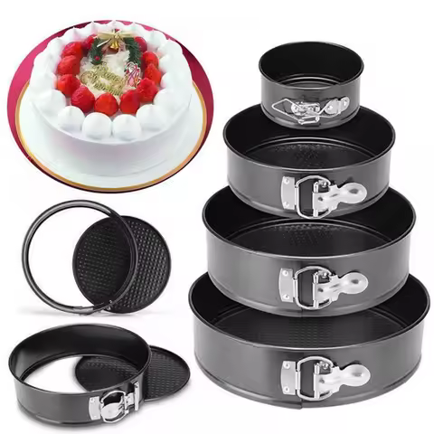 5 Size Round Cake Mould Non-Stick Cheesecake Leakproof Cake Pan Baking Tray Cake Baking Tray Kitchen