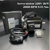 Servo motor 220V 2kw 2000 RPM 9.55 Nm. & With brake
