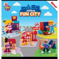 complete set of 5 Jollibee Fun City toys original Kiddie Meal sealed Popo Twirlie Yum Hetty sealed