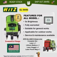 HITZ GL-5445 5 Line Level Machine 5 Green Line Laser With Marker Point / 5X Brightness Laser / Econo