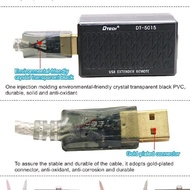 DTECH USB Extender Via UTP LAN CAT6 up to 60 Meters M with External Power DC 5V Support DT-5015 D-TE