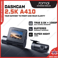 📸 70mai A410 Dash Cam | Night Vision | 2.5K+1080P Dual Dash Camera with HDR