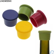 LINDW99NX 1/6pcs Wine Stopper, Leak Free Silicone Wine Bottle Cap, Fresh Keeping Sealers Beer Bevera