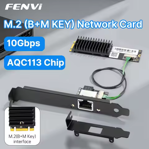 FENVI 10Gbps AQC113 M.2 B+M To RJ45 Network Card Ethernet Network Adapter Single-Port LAN Controller
