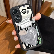 HP Casing OPPO A58 4G A78 4G A58 5G A78 5G A58x 5G A1x 5G A2x 5G Case Love and Flower Pattern Casing