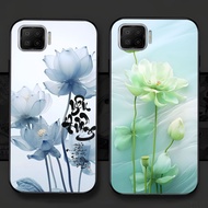 Oppo a73 / oppo a93 case with luxurious lotus print