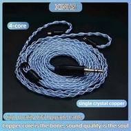 XINHS 19 8-Core 5N OCC Earphone Upgrade Cable 2.5-3.5-4.4 mm Interface MMCX QDC TFZ 0.78 2PIN Suitab