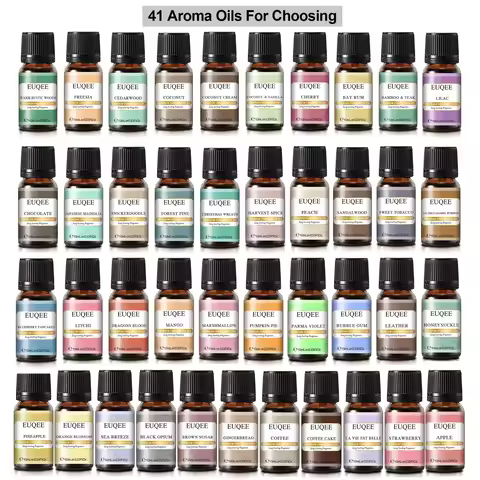 EUQEE 10ML Coconut & Vanilla Bubble Gum Fragrance Oil Coffee Pumpkin Pie Cedarwood Premium Aroma Oil