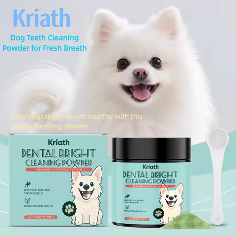 Dog Tooth Cleaning Powder Plaque Tartar Remover Breath Freshener Maintain Dental Health Teeth Bright