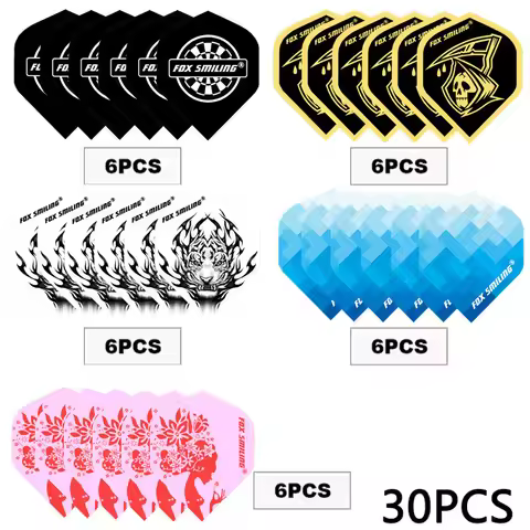 Fox Smiling Darts Flights 30PCS Darts Tail Wing Dart Accessories Fits Most Darts