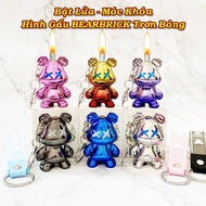 BẬT LỬA MÓC KHÓA HÌNH GẤU BEARBRICK TRƠN BÓNG - XÀI GAS ( GIAO MÀU NGẪU NHIÊN )