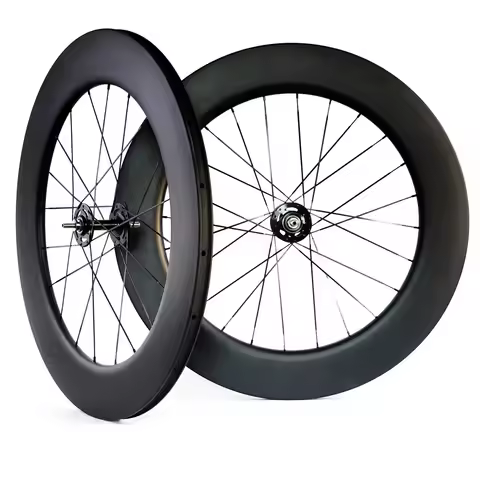 Special promotion 88 track bike carbon wheelset, fixed gear full Carbon 88mm Clincher wheels carbon 