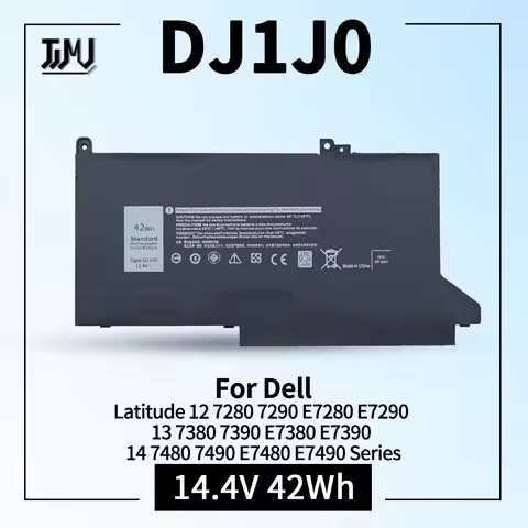 DJ1J0 42Wh Laptop Battery for Dell Latitude 12 7280 7290 E7280 E7290 13 7380 7390 E7380 E7390 14 748