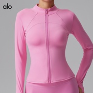 alo Yoga tops for Women Quick Dry Running Sports Tops Long Sleeve Cardigan Cycling Clothes Tight-fit