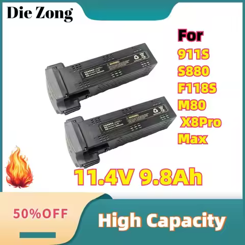 For 911S S880 F118S M80 AE60 X8Pro Max Replacement Smart Lithium Battery Parts 50mins Flight Time 11