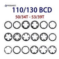 PROWHEEL ROAD Bicycle Chainring 110BCD 130BCD 34/39/50/53T Sprocket 8/9/10/11 Speed Chainwheel for Double Speed Crank Arms