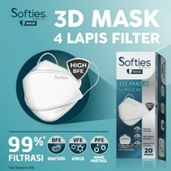 Masker KF94 Surgical Softies 3D Mask 4ply Filter Convex Medis 20pcs