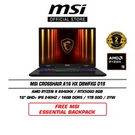 MSI Crosshair A16 HX D8WFKG 019 (16" QHD+ IPS 240Hz/R9-8940HX/16GB DDR5/1TB SSD/RTX5060/Win11/2Y)