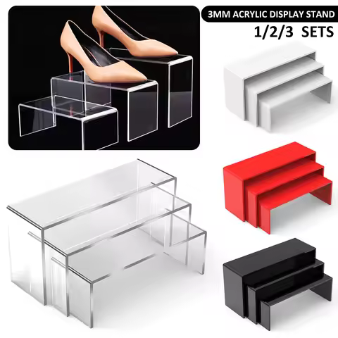 3/6/9Pcs Acrylic Display Stand Acrylic U Shape Display Stand Cupcake Holder Dessert Display Jewelry 