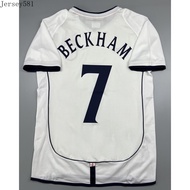 2002 England Home Retro Football Shirt - David Beckham No. 7 Classic Jersey (2002-03 Season)